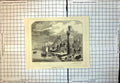 Old Print Oberwesel On Rhine Boats River Tower Church Town Tb Aylmer 1857 19th