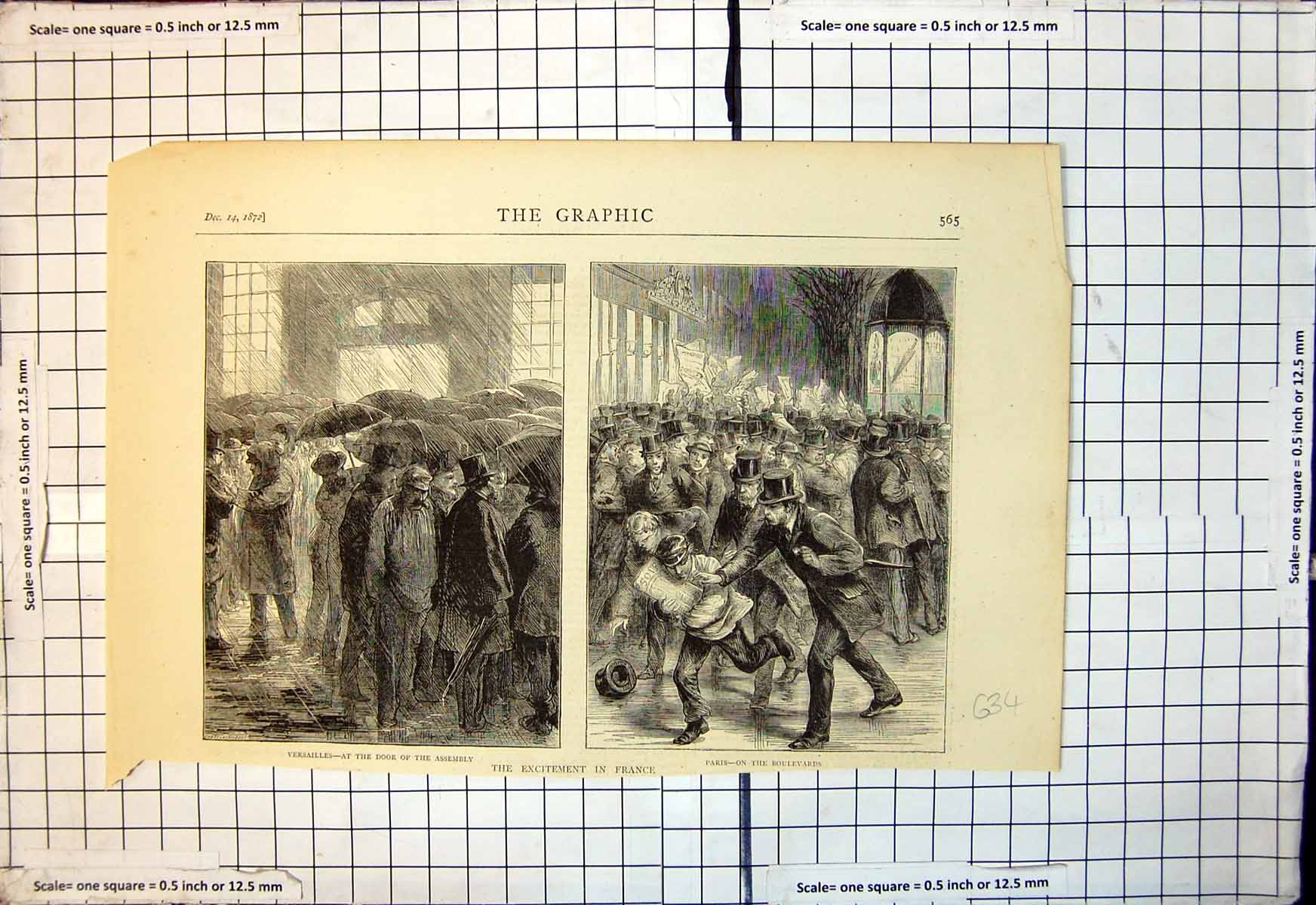Old Excitement France Paris Boulevards Versailles Door Assembly 1872 Victorian