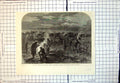 Original Old Antique Print Prussian Provision Train Camping Field Sadowa 1866