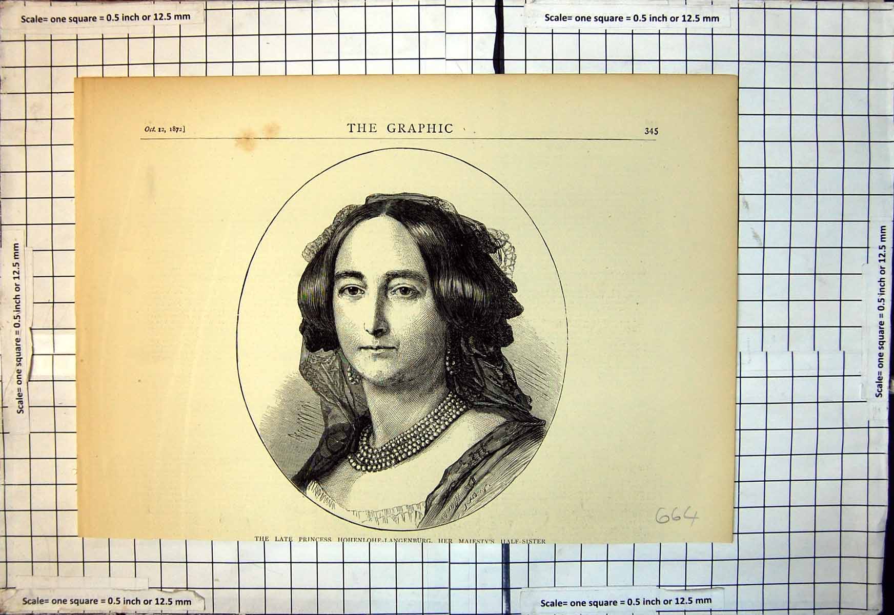 Old Late Princess Hohenlohe Langenburg Her Majestys Half Sister 1872 Victorian