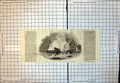 Original Old Antique Print Burning Steam Frigate Missouri From Gibraltar Rock