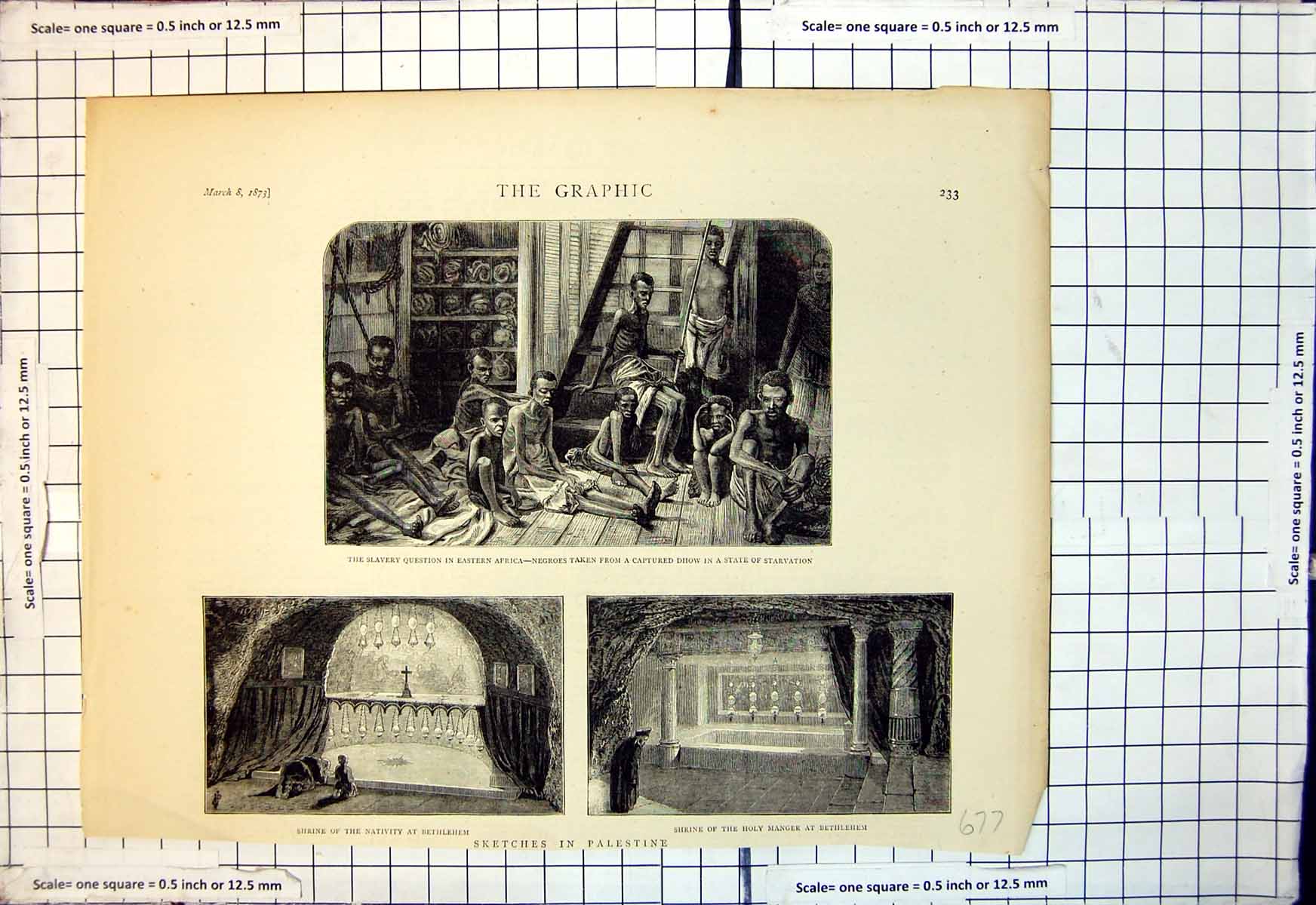 Old Palestine Slavery Question Negroes Starved Shrine Bethlehem 1873 Victorian