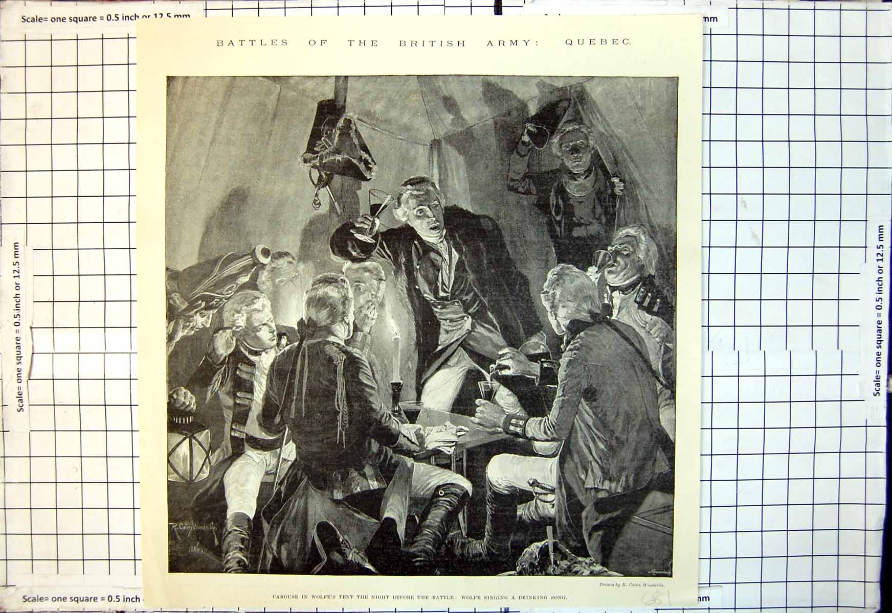 Old Battles British Army Quebec Carouse Wolfes Tent Before Battle 189 Victorian