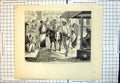 Antique Print Indian Famine Bengalee Village Native Families Horse Chickens