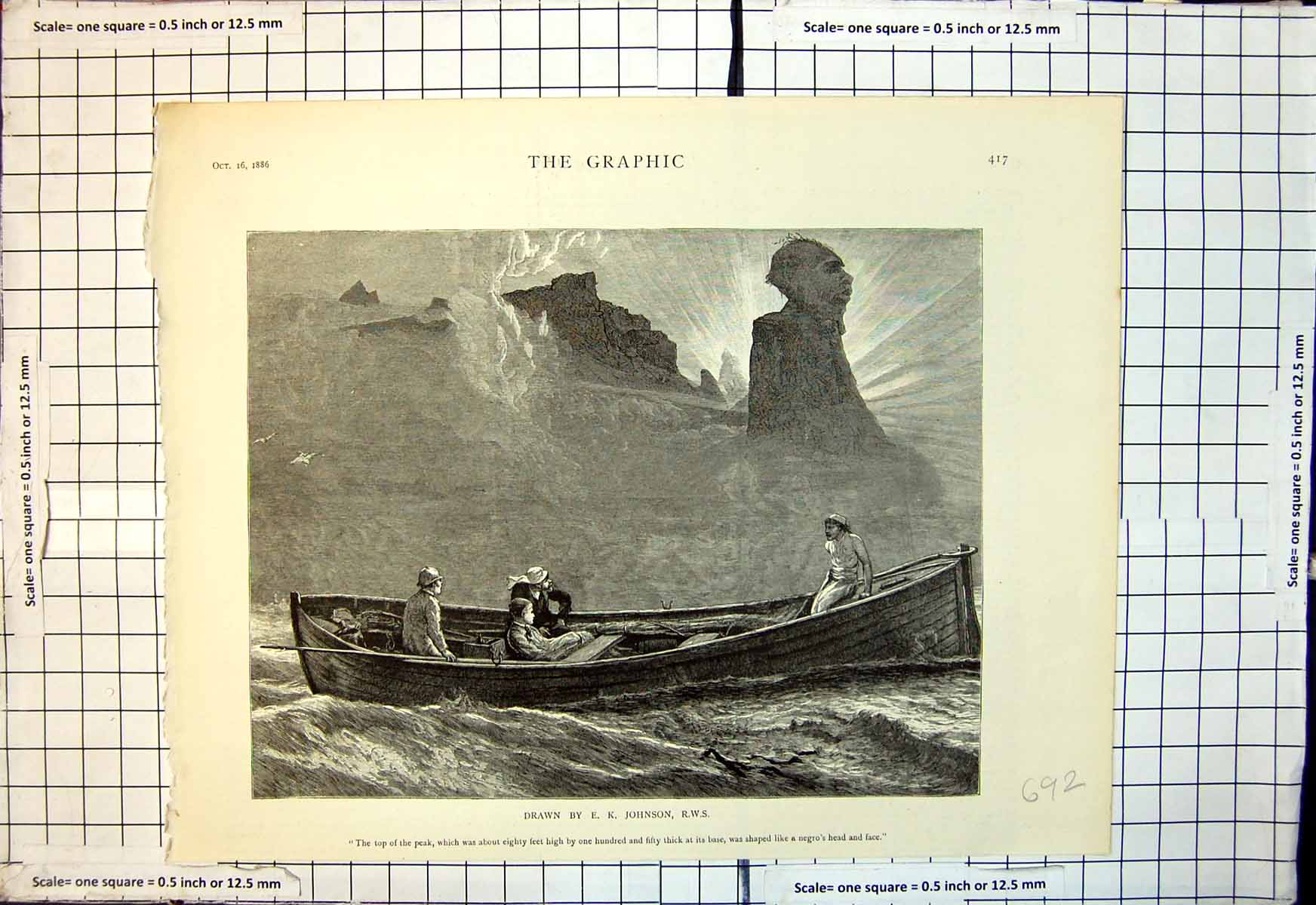 Old Four People Boat Peak Shaped Like Negros Head Face Ek Johnson 188 Victorian
