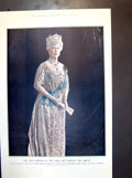 Antique Old Print The First Hostess In The Land Her Majesty The Queen 1923 20th