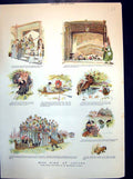 Antique Old Print Miss Pike At Oxford Scenes River Houseboat Summer Meeting