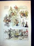 Original Old Antique Print History A Mountain Scramble Mrs General Puttie 1902