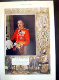 Antique Old Print Portrait General Sir Douglas Haig Kcb Commander 1St Army