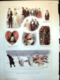 Old Print Mrs Golightly'S Dance Belle Ball Disappear Walk Home Snow 1889 19th