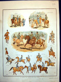 Old A Ride In Town In The Row Canter Down Chatting Horses Riders 1883 Victorian
