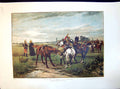 Antique Old Print Taking A Mean Advantage Louis Dupray Horse Eating Hay Other