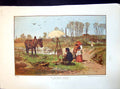 Antique Print A Patient Model A Kozakiewicz Painting Tethered Horse Outside