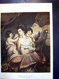 Original Old Antique Print Cornelia And Her Children Lady Cockburn Joshua Reyns