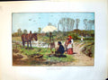 Old Print A Kozakiewicz A Patient Model Horse Standing Still Painted 1885 19th