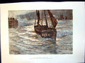 Antique Print Nelson Dawson Sailing Boat Returns Seas Perilous Calling 1891