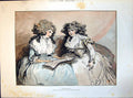 Original Old Antique Print Harmony Two Ladies Curled Hair T Rowlandson 1888