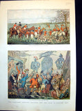 Old Hunting In Leicestershire In At The Death The Dinner Sporting 1890 19th
