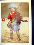 Antique Old Print A Successful Campaign Red Coat Sier Follows Pheasant 1887