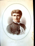 Original Old Antique Print Madame Christina Nielson Prima Donna Portrait 1883