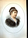 Original Old Antique Print Madame Marie Roze Prima Donna Portrait 1883 19th