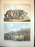 Antique Print Humours Horse Racing 100 Years Ago T Rowlandson Betting 1886