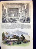 Antique Print Matinee Musicale Stafford House Horticultural Exhibition 1851