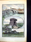 Old Sketches Mid Kent Aylesford Kits Coity House Allington Castle 1887 19th