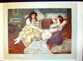 Antique Print After The Dance Lady Shoe Off Talking Younger Reclining 1886 19th
