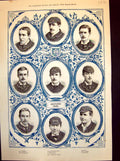 Antique Print Oxford Rowers Parker Bradford Fothergill Frere Portraits 1888