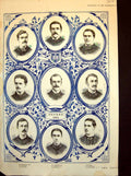 Antique Print Oxford Crew De Havilland Roberts Huxley Bourne Portraits 1883
