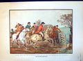 Original Old Antique Print Mickledale Hunt The Squire And His Following 1884