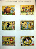 Antique Print Christmas Images Enormous Pudding Stocking Mr Christmas 1874 19th