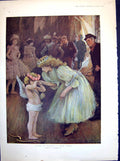 Antique Print Damaged Cupid Distress Good Fairy Child Stage Broken Bow 1896