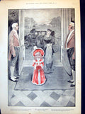 Antique Print The Lady The Manor R Sauber Little Girl Mansion Carriage 1896