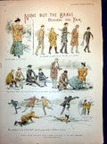 Old Print Fair Bella Goes To Skate Falls Through Ice Unusual Rescuer 1894 19th