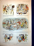 Antique Old Print Jone'S Romance A Trip Continent Brigands Mother-In-Law 1894