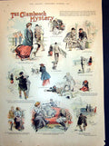 Old Antique Print Clambeach Mystery Hatching Plot Propose Young Lady 1893 19th