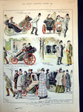 Old Print Romance Bath-Chair As Boyd Love First Sight Elderly Couple 1893 19th