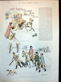 Old Jollyhoy'S Bachelor Party Horseback Mistletoe Lady Proposal 1891 Victorian