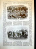 Original Old Antique Print Cleaning Harness Forge Blandford Camp Wareham Staff