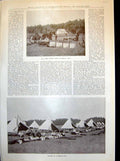 Antique Old Print R.A. Water Tank Wareham Camp Dinner Portable Screen Battery