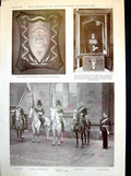Old Antique Print Royal Scots Greys Challenge Shield Dress Trumpeter 1898 19th