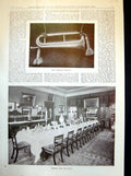 Old Antique Print Waterloo Trumpet Officers Mess Plate Tenth Hussars 1898 19th
