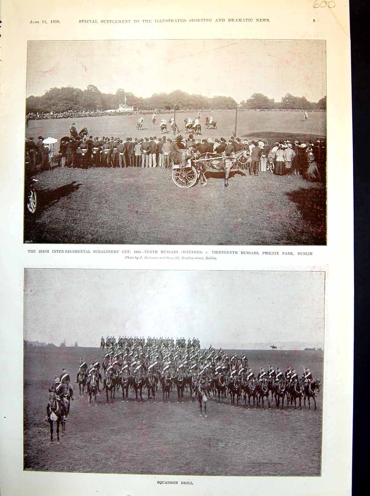 Old Squadron Drill Polo Match Tenth Hussars Signalling Football 1898 Victorian