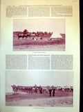 Old Print Pirbright Officers' Chargers Feeding Time View Camp Dress 1898 19th