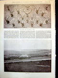 Antique Old Print Connaught Rangers Animals India Lough Ree Cycle Corps 1898