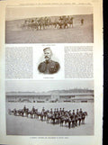 Antique Old Print Connaught Rangers Battery Detachment Review A Borgaard 1898