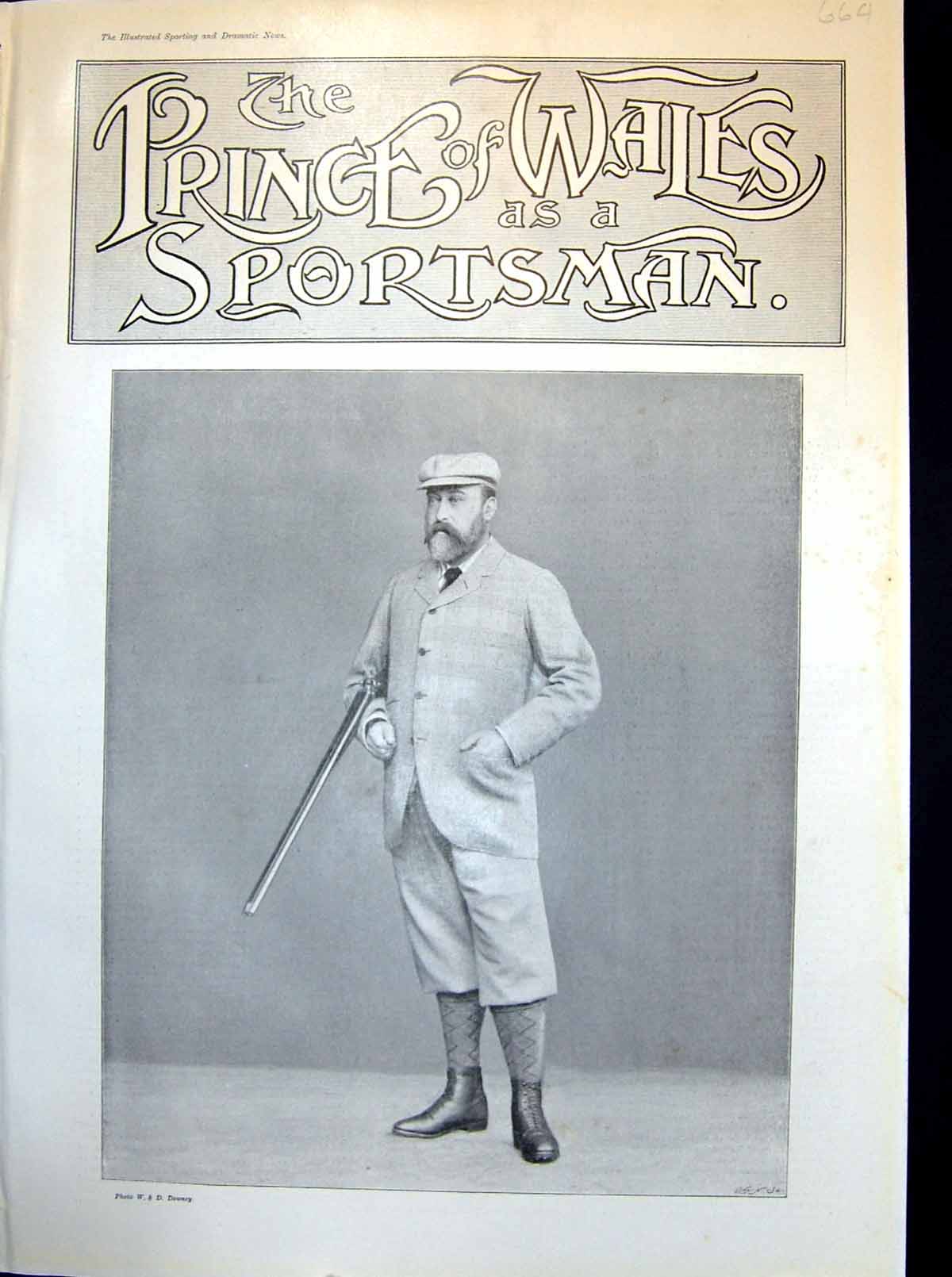 Antique Old Print Prince Wales As Sportsman Sandringham House Florizel 1898