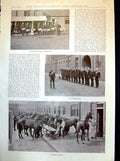Antique Old Print Drawing Rations Trumpeters Watering Horses Polo Rules 1898